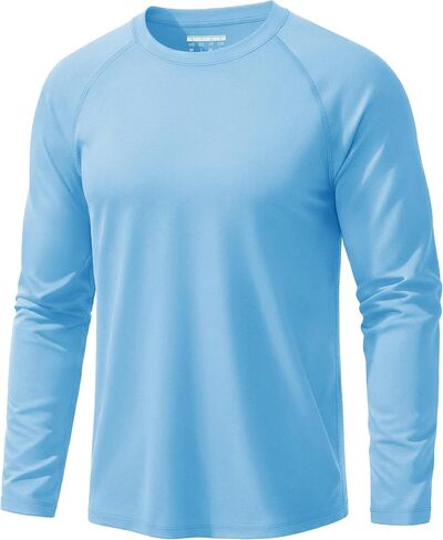 MAGCOMSEN Men's Long Sleeve Sun Protection Shirts UPF 50+ SPF UV Quick Dry Swim Shirt Lightweight Fishing Running Rash Guard in Saudi Arabia