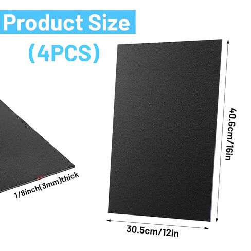 4 Pack Black ABS Plastic Sheet 1/8 Inch Thick 12" x 16", Dual Textured ABS Sheets 1/8 Inch Rigid Moldable Panels for DIY Projects, Enclosures & Structural Parts in Saudi Arabia