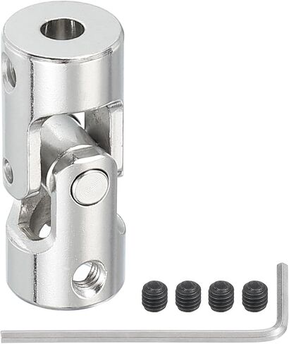 PATIKIL Rotatable Universal Steering Shaft 8mm to 10mm Inner Dia, U Joint Shaft Coupling U Joints Coupler Connector Accessories with M4 Screws for Motor Model Robots in Saudi Arabia
