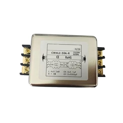 Three-Stage Terminal Block CW4L3-10A/20A/30A-R Single-Phase Three-Stage AC Power Filter 220V Anti-Interference Purifier(CW4L3-10A-R) in Kuwait