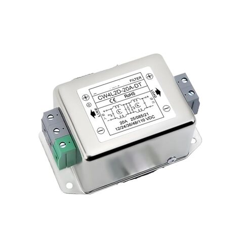 CW4L2D-10A/20A/30A-DT Bottom Rail Single-Phase Two-Stage Power Filter DC12V 24V 48V 100V(CW4L2D-20A-DT) in Saudi Arabia