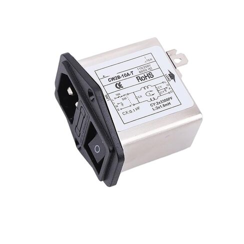 CW2B-3A/6A/10A-T Black Without Light Power Filter Socket Insurance Single Phase(CW2B-3A-T) in Kuwait