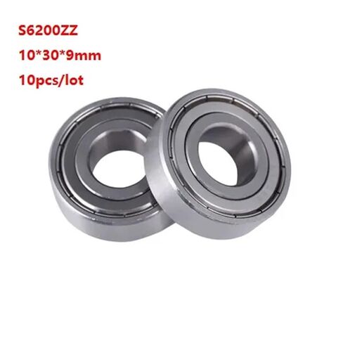 10pcs/lot S6200ZZ S6200 ZZ ABEC-5 10x30x9mm Stainless Steel Ball Bearings Deep Groove Bearing 10 * 30 9mm 6200 6200ZZ in Saudi Arabia
