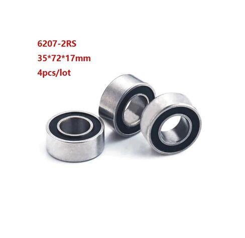 4pcs/lot 6207RS 6207-2RS 6207 2RS Rubber Seal Ball Bearings 35 * 72 17mm Deep Groove Bearing 35x72x17mm in Saudi Arabia
