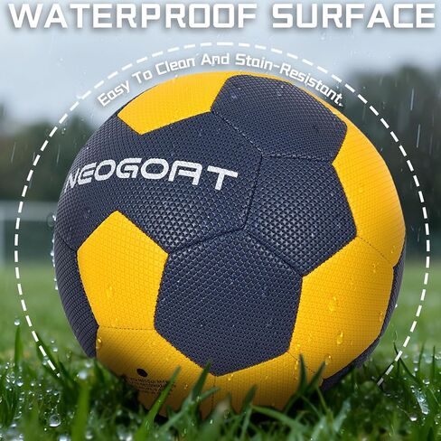 كرة قدم مقاس 5 للشباب البالغين، جلد بولي يوريثان مقاوم للماء مع طبقات مخفية مقاس رسمي 5 كرات قدم داخلية وخارجية للعب والتدريب (مفرغة) in Kuwait