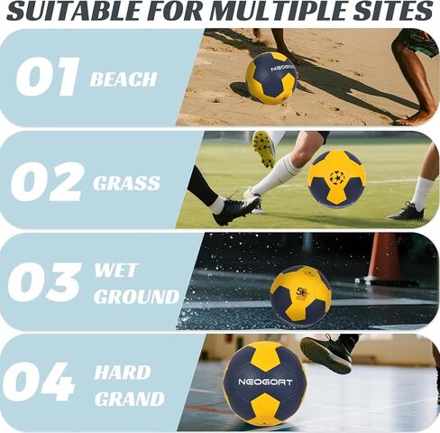 كرة قدم مقاس 5 للشباب البالغين، جلد بولي يوريثان مقاوم للماء مع طبقات مخفية مقاس رسمي 5 كرات قدم داخلية وخارجية للعب والتدريب (مفرغة) in Kuwait