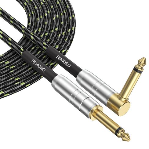 FEMORO Guitar Cable 10 ft, Instrument Cord 22AWG, Gold-Plated 1/4 Inch Jack, for Electric/Bass/Acoustic Electric Guitar to Amplifier Amp Pedal Stereo Mixer Audio Interface in Saudi Arabia