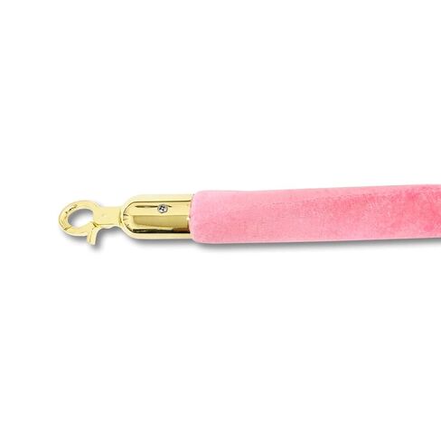 Gold Crown Top Decorative Rope Safety Queue Stanchion Barrier in 3 pcs Set, VIP Crowd Control (72" Pink Velvet) in Kuwait