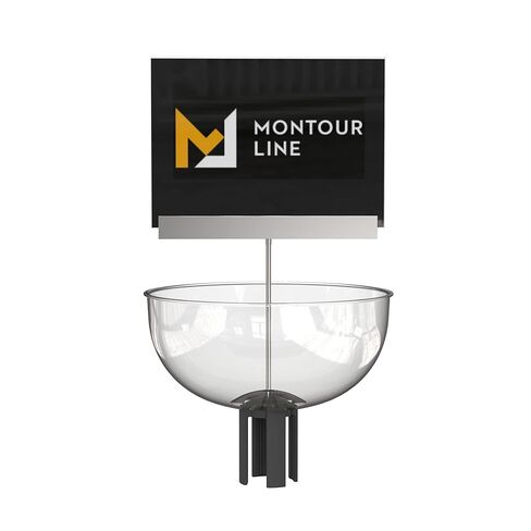 Montour Line Merchandising Display Bowl for Retractable Belt Barrier Stanchion in Kuwait
