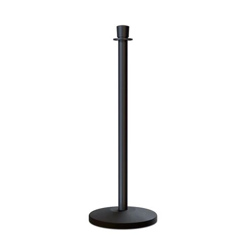 Montour Line Cline Post and Rope Stanchion Set - Black with Sloped Base and Crown Top - Includes (2) Posts in Kuwait