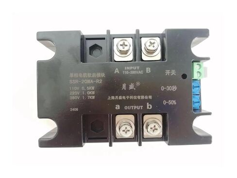 وحدة بدء التشغيل الناعمة للمحرك أحادي الطور 220 فولت، 50-60 هرتز متوافقة مع 1/1.5/2/3/4/6/8KW(SSR-20WA-R1(1KW)) in Kuwait