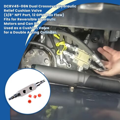 DCRV45-06N Dual Crossover Hydraulic Relief Cushion Valve (3/8" NPT Port, 12 GPM Max Flow) Fits for Reversible Hydraulic Motors and Can Be Used as a Cushion Valve for a Double Acting Cylinder in Saudi Arabia