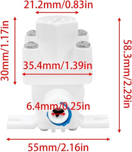 RO water pressure reducing valve regulator filter compatible with 1/4 "OD pipe create a stable water pressure environment for reverse osmosis systems 1pcs in Saudi Arabia