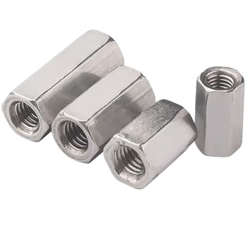 2Pcs M3 M4 M5 Hex Coupling Nuts 304 Stainless Steel Long Nut Connection Threaded Bar Stud Hardware Accessories(M4x7x15mm) in Kuwait