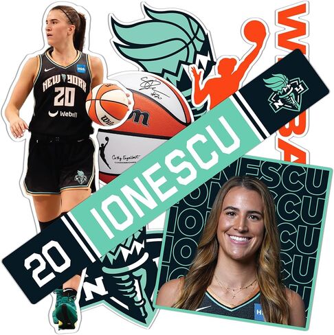 Desert Cactus Sabrina Ionescu New York Liberty WNBA Women's National Basketball Association Officially Licensed Sticker Vinyl Decal Laptop Water Bottle Car Scrapbook (P2) in Saudi Arabia