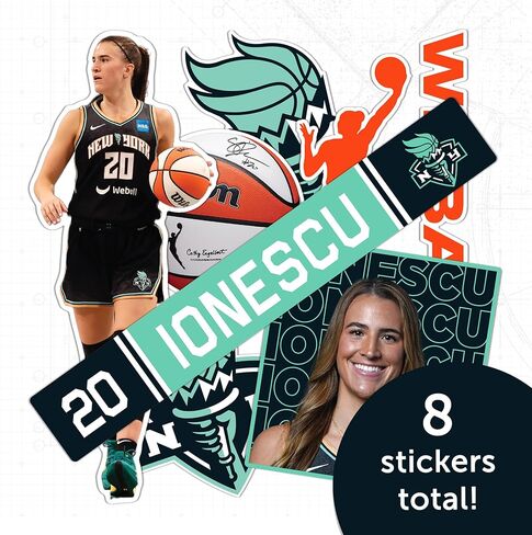 Desert Cactus Sabrina Ionescu New York Liberty WNBA Women's National Basketball Association Officially Licensed Sticker Vinyl Decal Laptop Water Bottle Car Scrapbook (P2) in Saudi Arabia
