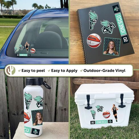 Desert Cactus Sabrina Ionescu New York Liberty WNBA Women's National Basketball Association Officially Licensed Sticker Vinyl Decal Laptop Water Bottle Car Scrapbook (P2) in Saudi Arabia