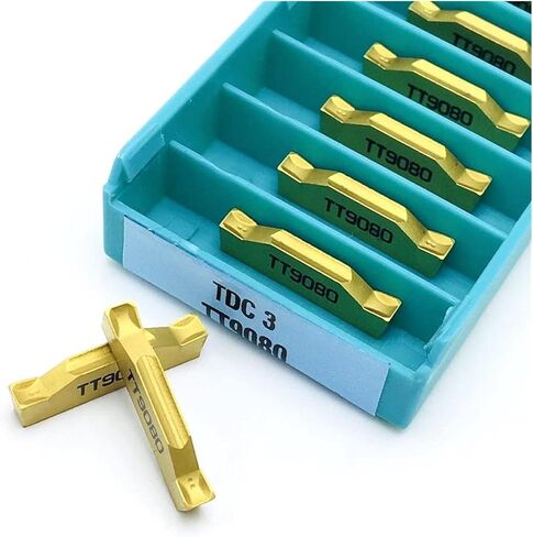Surface Milling Cutter Slotting Tool TDC2 TDC3 TDC4 TT9030 TT9080 Double Head 2mm 3mm 4mm Slitting Blade Turning Tool Steel (Angle : TDC2 TT9080, Shank Diameter : 10PCS(1box)) in Saudi Arabia