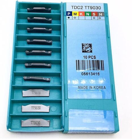 Carbide Tool TDC2 TT9030 Slotting Blade CNC Carbide Turning Tool Slotting Separation Slotting Blade TDC2 TT9030 (Angle : TDC2 TT9030, Shank Diameter : 10PCS(1box)) in Saudi Arabia
