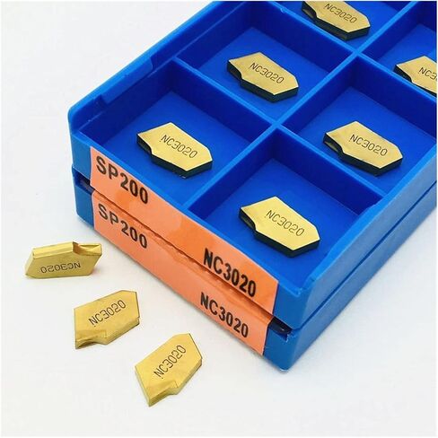 Hardware Milling Cutter Slotting Knife SP200 PC9030 NC3020 NC3030 Carbide Blade Turning Tool Separation Slotting Blade SP200 (Angle : SP200 NC3020, Insert Width(mm) : 10PCS(1box)) in Saudi Arabia