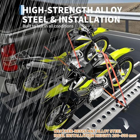 GAOMON Motorcycle Hitch Carrier Rack - Ultra-Duty Anti-Wobble System & Non-Slip Arched Ramp | Quick-Connect Stabilization for Dirt Bike Transport Solution | Professional-Grade 600LB in Saudi Arabia