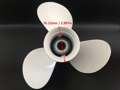 Boat Motor Engine Aluminum Propeller 9 7/8x10 1/2-F for Yamaha Parsun Hidea Powertec 20HP 25HP 30HP Outboard Motors 664-45945-00-EL 664-45945-00-00 F25-04080000 9 7/8 x 10 1/2 F in Saudi Arabia