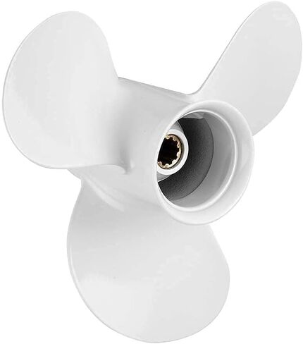 VIF Jason Marine 9 7/8 x 10 1/2-F OEM Aluminum Boat Propeller fit Yamaha Outboard Motos F25/20HP/25hp/30hp,Ref No. 664-45945-00-EL, 10 Spline Tooth, Rh in Kuwait