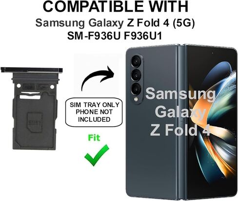 Single Sim Card Tray Holder for Samsung Galaxy Z Fold 4 5G SM-F936U US Version (Beige) in Saudi Arabia