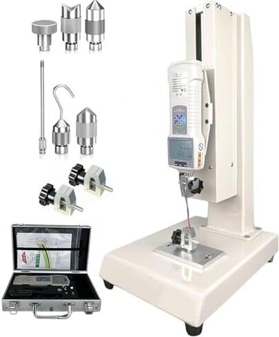 Digital Tensile Testing Machine 10-1000N, 5 Probes, 300mm Stroke, Hand Crank, Vertical Bench for Textile, Sports, Fishing, Accurate Pressure Measurement (20N-2KG) in Saudi Arabia
