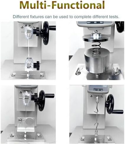 Digital Tensile Testing Machine 10-1000N, 5 Probes, 300mm Stroke, Hand Crank, Vertical Bench for Textile, Sports, Fishing, Accurate Pressure Measurement (20N-2KG) in Saudi Arabia
