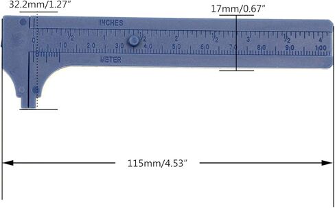 مقاييس انزلاقية يدوية مساطر فرجار رنيه أداة قياس مقياس مزدوج مم/بوصة مساطر جيب صغيرة 100 مللي متر فرجار مجوهرات رنيه رقمي in Kuwait