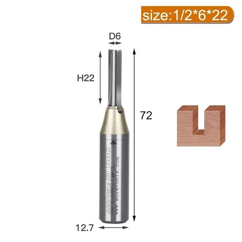 Arden TCT 3 Flutes Straight Multifunctional Cutting Router Bit Drilling Trimming Engraving Wood MDF Woodworking Milling Cutter(12.7x6x22) in Saudi Arabia