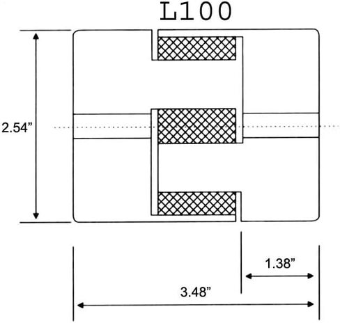 بديل لمجموعة وصلات الفك L100 المرنة المكونة من 3 قطع مقاس 1-1/8 بوصة وعنكبوت مطاطي Buna-N NBR in Saudi Arabia