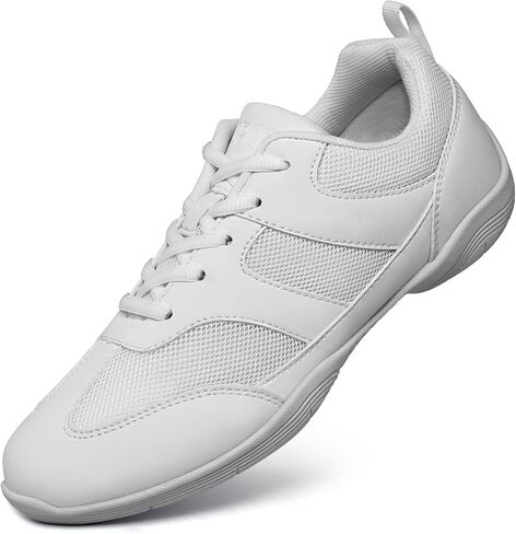 Dynadans Cheer Shoes Women White Cheerleading Athletic Dance Shoes Training Breathable Lightweight Competition Tennis Sneakers in Kuwait
