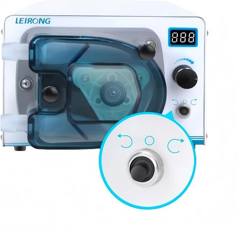Complete Peristaltic Pump System ZP4000 Compact High-Flow Laboratory Peristaltic Pump with Digital Display Suitable for Filling Industrial Viscous Liquids (35# Silicone Tube, with Foot Pedal) in Saudi Arabia
