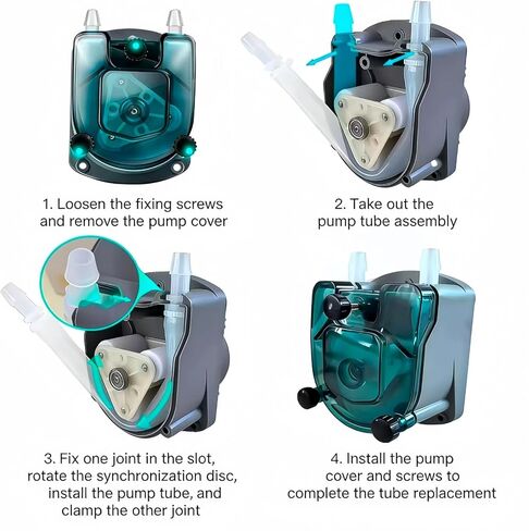 Complete Peristaltic Pump System ZP4000 Compact High-Flow Laboratory Peristaltic Pump with Digital Display Suitable for Filling Industrial Viscous Liquids (35# Silicone Tube, with Foot Pedal) in Saudi Arabia