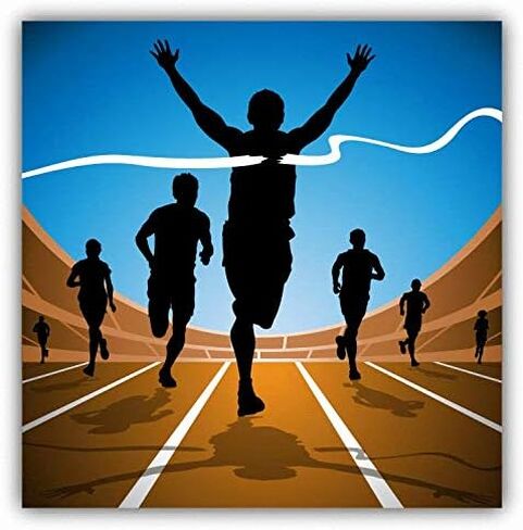 Olympic Race Winner Sport Vinyl Decal Sticker Waterproof Car Decal Bumper Sticker 5" in Kuwait