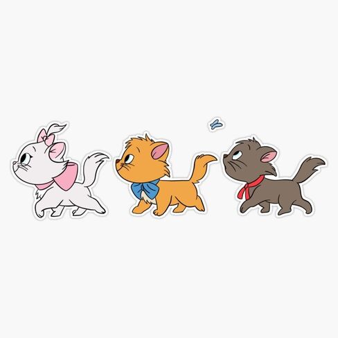 ملصق ممتص الصدمات من Aristocats ملصق حائط من الفينيل مقاس 5" in Kuwait