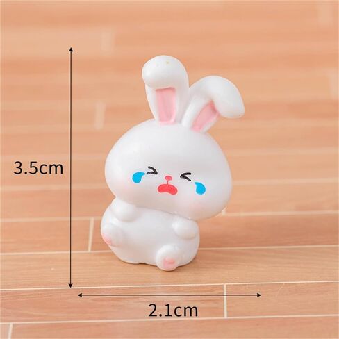 Cute Mini Creative Emotional Bunny, Crying Bunny Hinge Heads Decorative Topper Set 6PCS, Home Decoration,Magnetic Hinge Head Toppers Door Hinge in Saudi Arabia