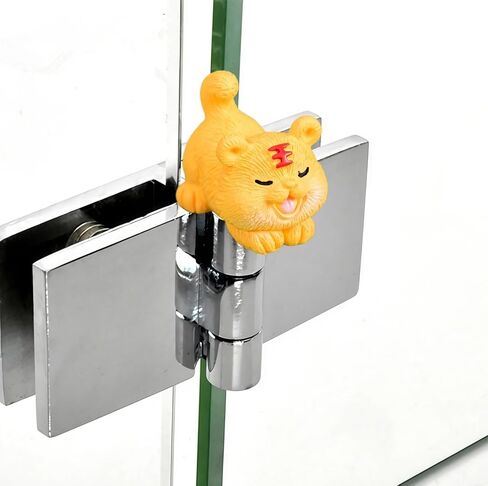 Cute Mini Creative The Yellow Little Tiger Hinge Heads Decorative Topper Set 6PCS, Home Decoration,Magnetic Hinge Head Toppers Door Hinge in Saudi Arabia