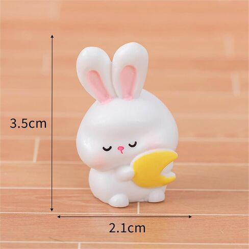 Cute Mini Creative Emotional Bunny, Rabbit Holding The Moon Hinge Heads Decorative Topper Set 6PCS, Home Decoration,Magnetic Hinge Head Toppers Door Hinge in Saudi Arabia