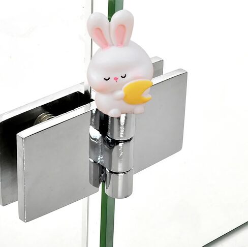 Cute Mini Creative Emotional Bunny, Rabbit Holding The Moon Hinge Heads Decorative Topper Set 6PCS, Home Decoration,Magnetic Hinge Head Toppers Door Hinge in Saudi Arabia