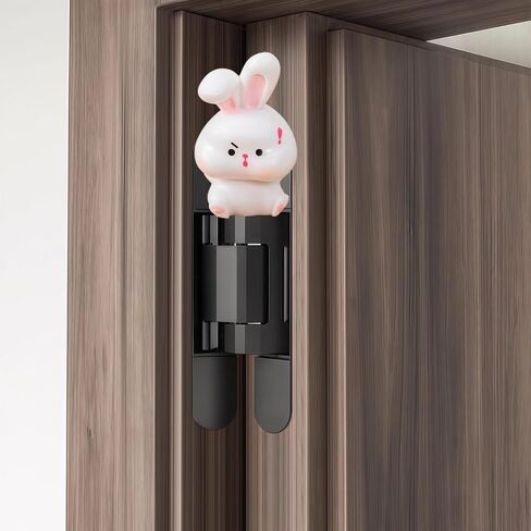 Cute Mini Creative Emotional Bunny, Surprised Bunny Hinge Heads Decorative Topper Set 6PCS, Home Decoration,Magnetic Hinge Head Toppers Door Hinge in Saudi Arabia