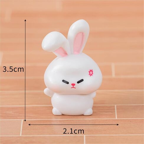 Cute Mini Creative Emotional Bunny, Angry Bunny Hinge Heads Decorative Topper Set 6PCS, Home Decoration,Magnetic Hinge Head Toppers Door Hinge in Saudi Arabia