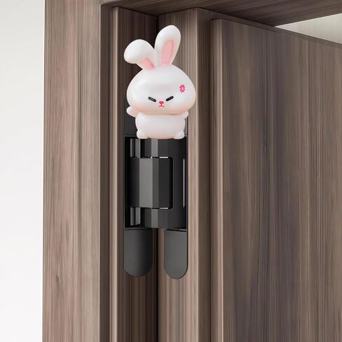 Cute Mini Creative Emotional Bunny, Angry Bunny Hinge Heads Decorative Topper Set 6PCS, Home Decoration,Magnetic Hinge Head Toppers Door Hinge in Saudi Arabia