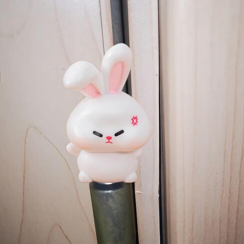 Cute Mini Creative Emotional Bunny, Angry Bunny Hinge Heads Decorative Topper Set 6PCS, Home Decoration,Magnetic Hinge Head Toppers Door Hinge in Saudi Arabia