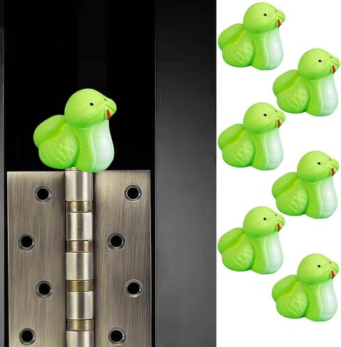 Cute Mini Creative The Green Little Snake Hinge Heads Decorative Topper Set 6PCS, Home Decoration,Magnetic Hinge Head Toppers Door Hinge in Saudi Arabia