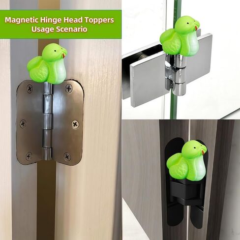 Cute Mini Creative The Green Little Snake Hinge Heads Decorative Topper Set 6PCS, Home Decoration,Magnetic Hinge Head Toppers Door Hinge in Saudi Arabia