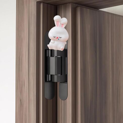 Cute Mini Creative Emotional Bunny, Sleepy Bunny Hinge Heads Decorative Topper Set 6PCS, Home Decoration,Magnetic Hinge Head Toppers Door Hinge in Saudi Arabia