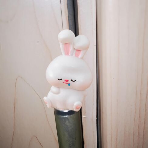 Cute Mini Creative Emotional Bunny, Sleepy Bunny Hinge Heads Decorative Topper Set 6PCS, Home Decoration,Magnetic Hinge Head Toppers Door Hinge in Saudi Arabia